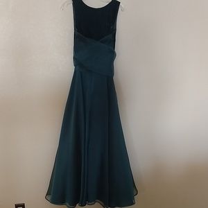 Dark teal princess gown